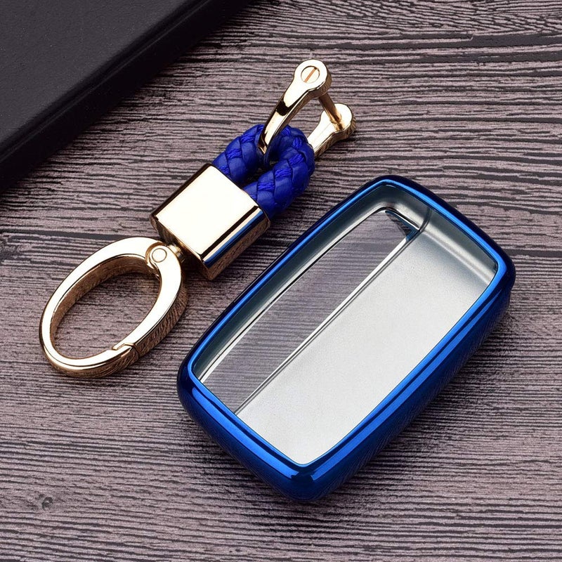 ROYALFOX(TM 5 buttons silicone carbon fiber smart remote Key Fob case Cover For Land Rover Defender Discovery Sport LR2 LR3 LR4 Range Rover Sport EVOQUE and Jaguar XF XJ XJL XE F-PACE (carbon fiber) - Image 4